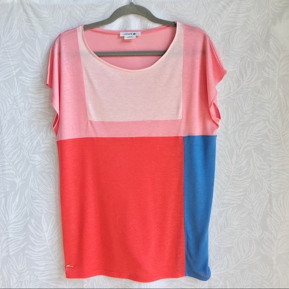 Lacoste Tops - ▪️Lacoste▪️color block short sleeve T-shirt